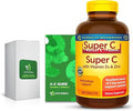 Super C with Vitamin D3 &amp Zinc 200 Tablets with Exclusive A to Z - Better Ligth&ampSpring Guide (2 Items)