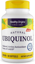 Healthy Origins Ubiquinol (Active Form of CoQ10) 200 mg - Ubiquinol Supplements for Heart Health &amp Antioxidant Support - Gluten-Free &amp Non-GMO Supplement - 30 Softgels
