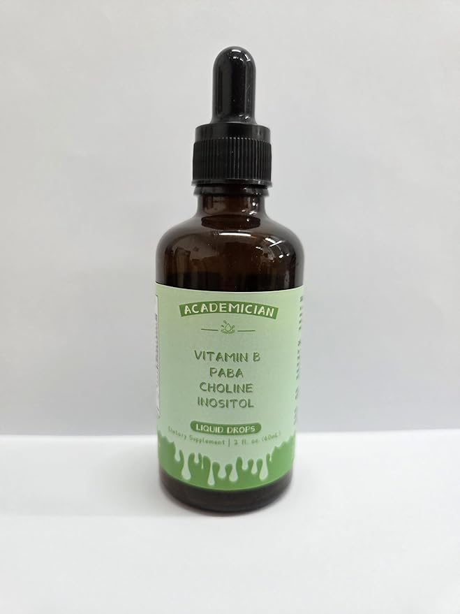 Vitamin B with Vitamin B12 Liquid Drops PABA Choline Inositol Liquid - 60ml