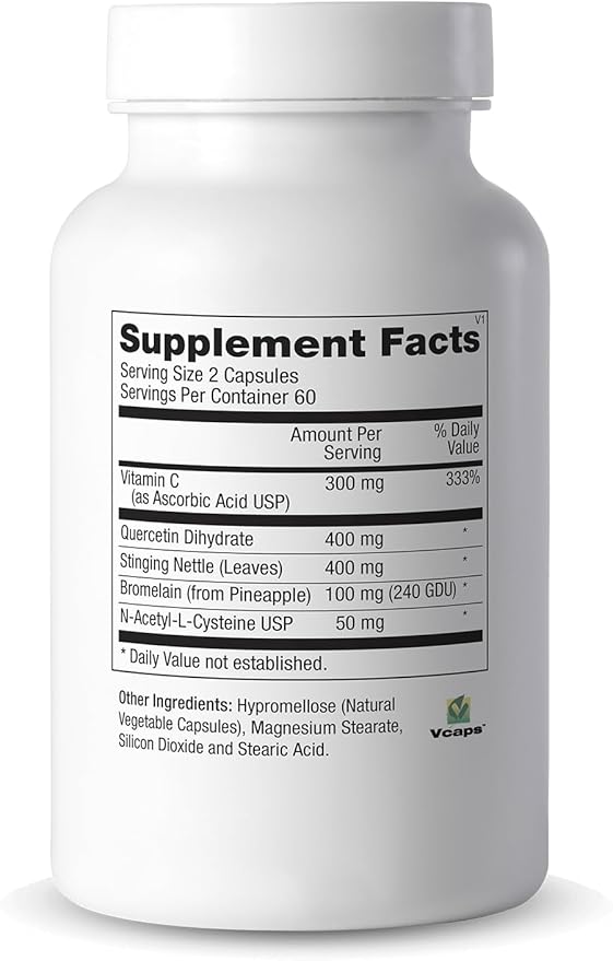 Cooper Complete Quercetin Complex 120 Capsules with Stinging Nettles Bromelain and Vitamin C Immune Support†
