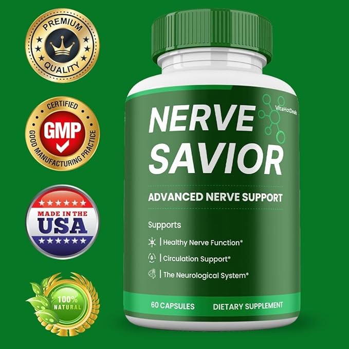 Nerve Savior Capsules Max Strength NerveSavior for Nerve Health (5 Pack)