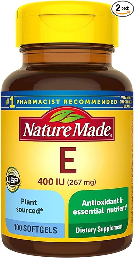 Nature Made Vitamin E 400 I.U. Softgels 100 ea (Pack of 2)