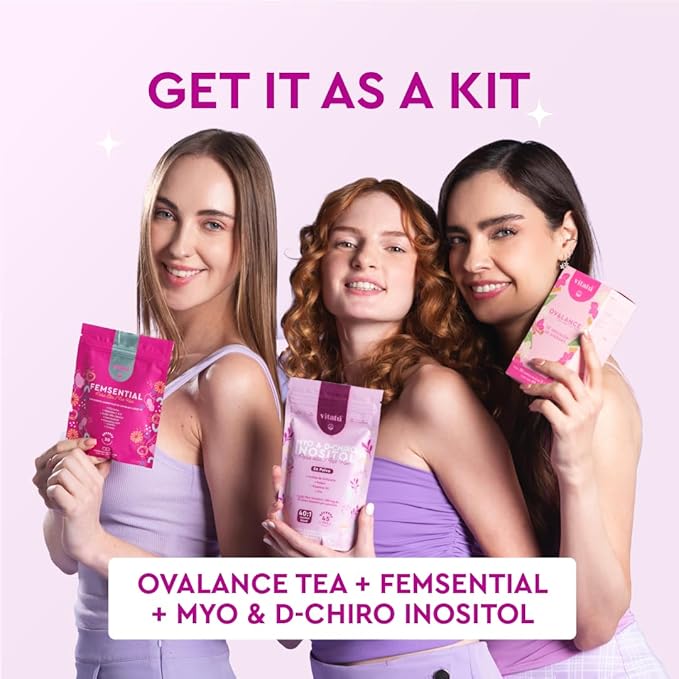 Vitatú | Myo Inositol (4g) &amp D-Chiro Inositol (1g) Ideal Mix 40:1 | Duration 45 Days | with Folic Acid + Vitamin D3 + Zinc Powdered Dietary Supplement for Women (225 g)