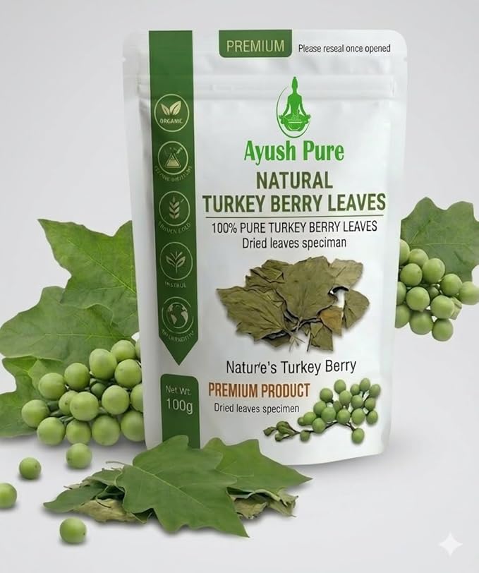 Turkey Berry Leaves Dried 100 Count Pure Grade A Quality