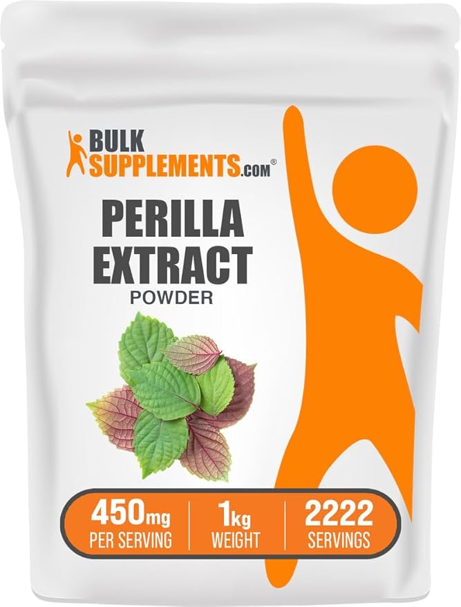 BulkSupplements.com Perilla Extract Powder - Perilla Frutescens Supplement Herbal Supplement - Vegan &amp Gluten Free 450mg per Serving 1kg (2.2 lbs) (Pack of 1)