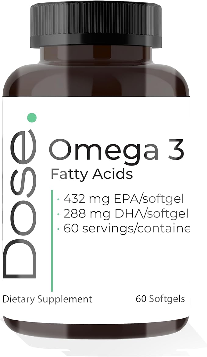 DOSE Omega3 Fish Oil – Support Heart Brain &amp Joint Health - 60 Capsule