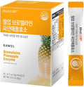 RAWEL bromelain Digestive Enzymes (3g 30sticks Pineapple) / 17 probiotics/Isolated Soy Protein