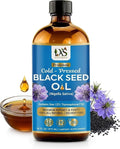 Black Seed Oil 16oz Premium Cold-Pressed Black Cumin Seed Oil | Nigella Sativa High Thymoquinone Omega 3 6 9 | 100% Pure Unrefined Liquid Non-GMO Vegan