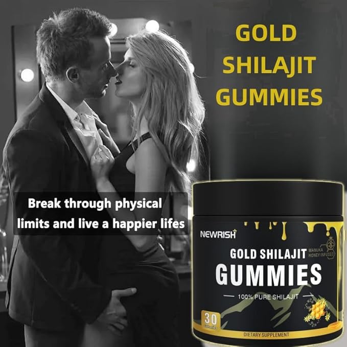 Shilajit Gummies l Manuka Honey | Himalayan shilajit |No Added Sugar I Ashwagandha Gokshura| Fulvic Acid &amp 85+ Trace Minerals I for Men Women I Non-GMO I 100% Natural &amp Organic I 30 Gummy