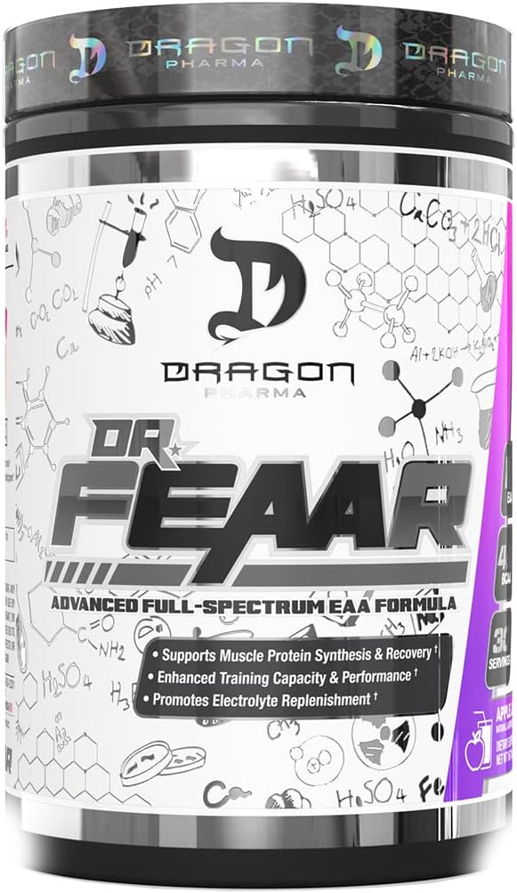 DRAGON PHARMA Dr. FEAAR® Advanced Full-Spectrum EAA Matrix Supports Muscle Protein Synthesis and Recovery Enhanced Training Capacity and Performance (30 Servings Grape Juice)