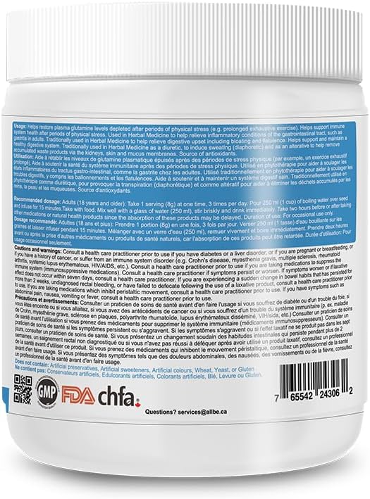 RestoreCan L-Glutamine - 240g L Glutamine Powder Supplement for Digestive Gut Health Muscle Repair and Immune Support Non-GMO and Gluten-Free Glutamine Powder