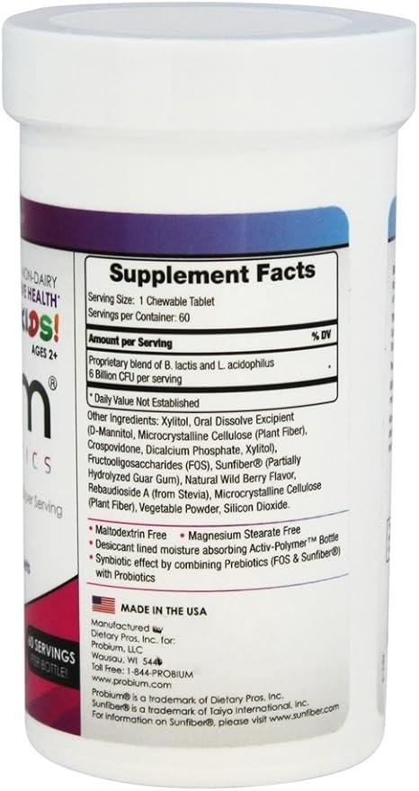 Kids Blend 6 B (Age 2+) Wild Berry Probium 60 VCaps