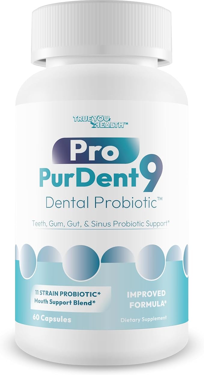 Pro PurDent9 Dental Probiotic - Our Best Dental Probiotics for Teeth and Gums - Mouth Probiotic - Boost Oral Health - Sinus Ear Nose Throat Probiotics - Teeth Supplement - Gum Health Supplements