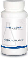 BIOTICS RESEARCH Acetyl L Carnitine Athletic Strength Neuroprotection Boost Energy Post Workout Muscle Recovery Healthy Body Composition Age Gracefully Brain Health Metabolic Support 90 Caps