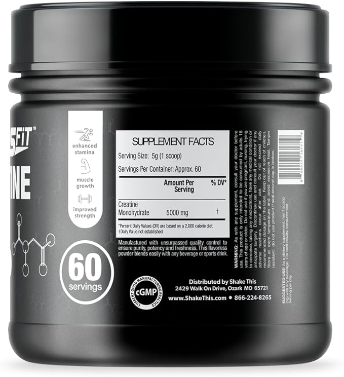 Creatine | 5000Mg - 60 Servings | Pure Micronized Creatine Monohydrate | Build Muscle Improve Recovery Increase Cell Volume