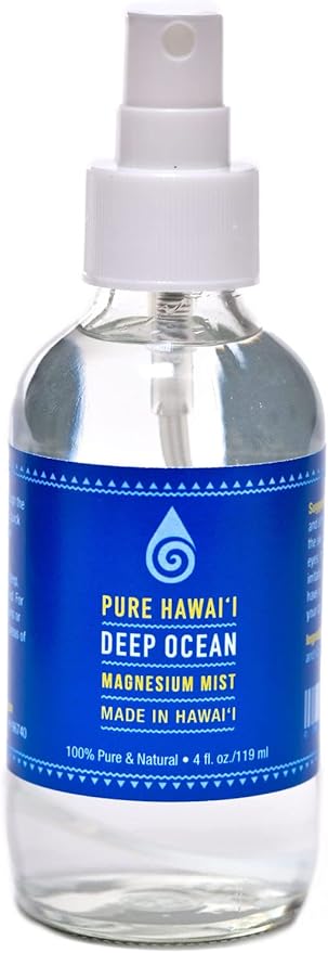 Pure Hawaii Deep Ocean Magnesium Mist Spray 100% Pure &amp Natural 4oz. Bottle – Pure Magnesium Chloride – Made in Hawaii