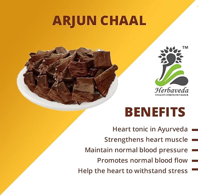Indie Herbaveda- Arjun Ki Chaal (500 g) | Arjun Chaal | Arjun Bark | Terminalia Arjuna Dry - अर्जुन की छाल Arjuna chaal
