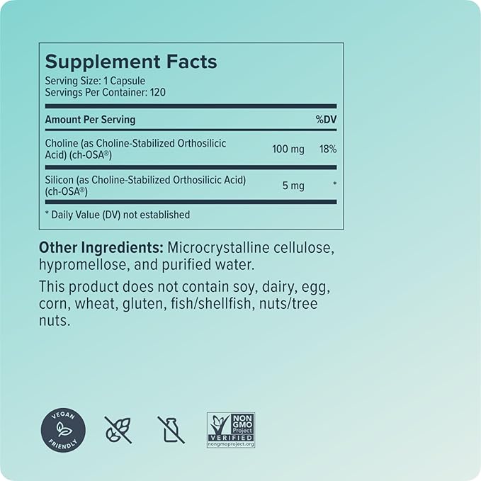 Biosil Collagen Booster Supplement - 120 Original Capsules Pack of 2 - Patented ch-OSA Activator for Skin Hair Nails &amp Joints - Supports Natural Production - 120-Day Supply
