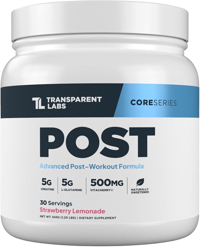 Transparent Labs Post Workout Recovery Muscle Builder (30 Servings Strawberry Lemonade) &amp Creatine HMB (30 Servings Unflavored)