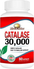 Rise-N-Shine Catalase Supplement 30000 - Powerful Antioxidant Enzyme for Hair Health Support- Hair Supplements for Strong Hair - 60 Capsules (30-Day Supply)