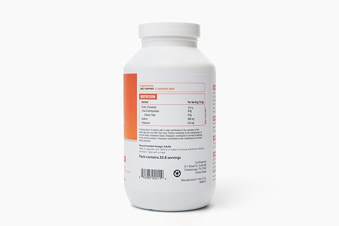 PectaSol Modified Citrus Pectin – 270 Capsules – Total-Body Health Supplement to Support the Heart Immune System Inflammation Response &amp Healthy Aging + Maintain Healthy Galectin-3 Levels