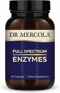 Dr. Mercola Full Spectrum Enzymes - 22 Different Enzymes - Supports Digestive &amp Immune Health - Helps Digest Carbohydrates Fats &amp Proteins - Non-GMO Gluten-Free &amp Soy-Free - 90 Capsules