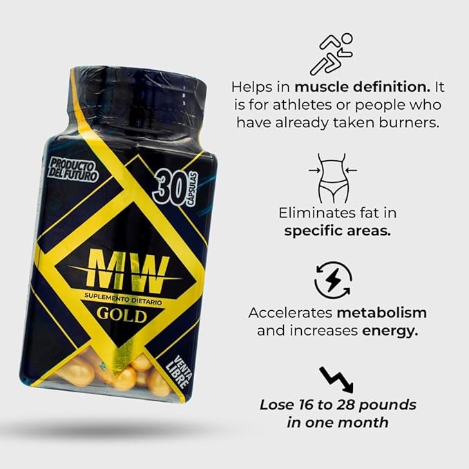 MW Natural Digestive Support Supplement Gold - Promotes Better Digestion - 30 Capsules