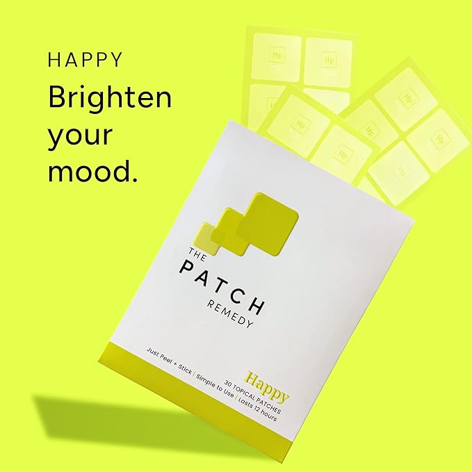 The Patch Remedy Happy Patch | 5-HTP L-Theanine Rhodiola Inositol B6 Vitamin D3 | 30 Patches