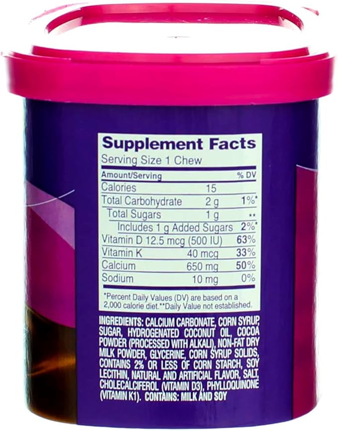 Viactiv Calcium Choc Chew Size 60ct Viactiv Calcium Chocolate Chew 60ct