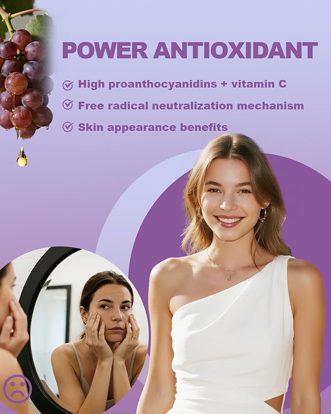 L-Lysine 1000mg Liquid Drops L-Lysine Supplement for Essential Amino Acid Supplement for Lips &amp Oral Health &amp Collagen Formation Support Natural Grape Seed Extract Drops-300 mg Grape Seed Ex