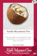 Kaffe Magnum Opus Vanilla Macadamia Nut Coffee Ground 72 Packs of 2.5 oz Each Fresh Roasted Gourmet Blend