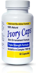 Ivory Caps Glutathione Complex 1500mg – Triple Strength Skin Enhancement Formula with Alpha Lipoic Acid &amp Milk Thistle – High Potency Glutathione Capsules – Vegan Non-GMO – 60 Capsules