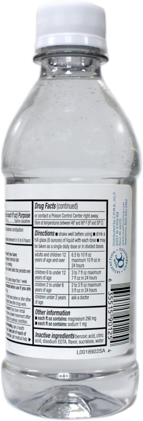 Quality Choice Magnesium Citrate Oral Solution Saline Laxative for The Relief of Occasional Constipation Lemon Flavor 10 Fl Oz (5)