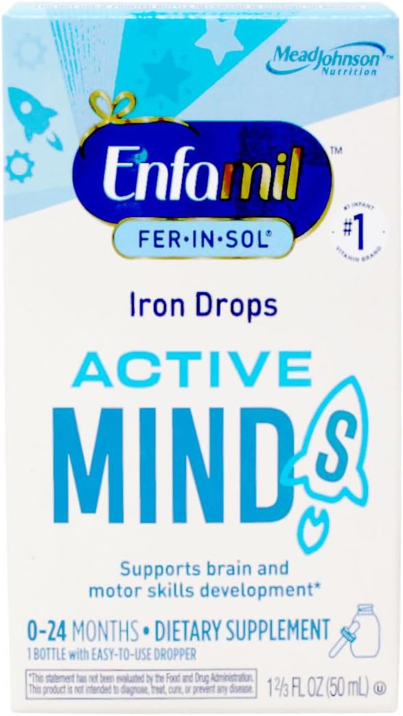 Enfamil Fer-in-Sol Iron Supplement Drops - 1.66 Oz Pack of 3