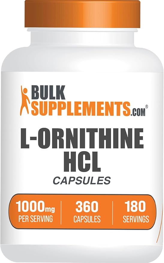 BulkSupplements.com L-Ornithine HCl Capsules (360 Count (Pack of 1)