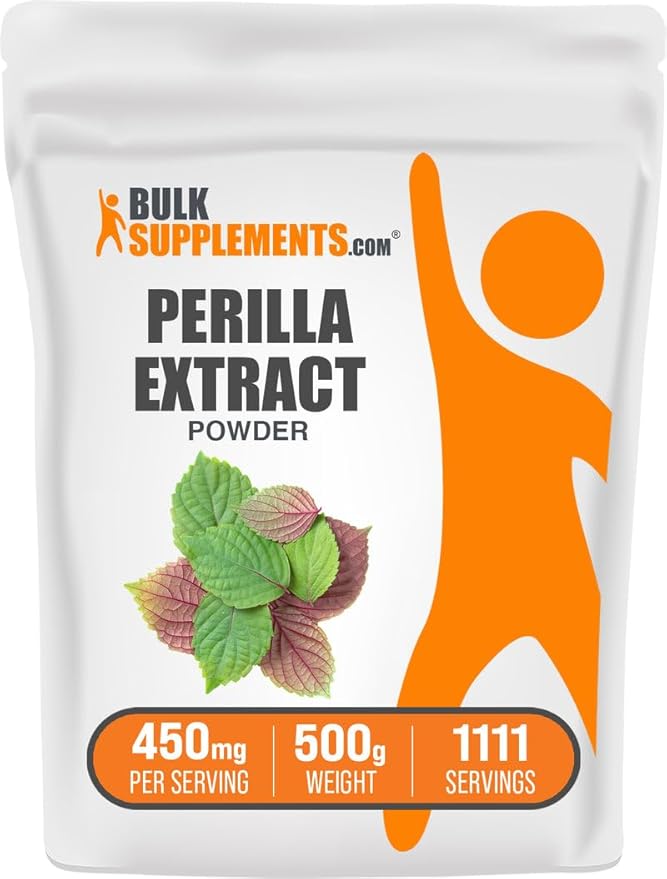 BulkSupplements.com Perilla Extract Powder - Perilla Frutescens Supplement Herbal Supplement - Vegan &amp Gluten Free 450mg per Serving 500g (1.1 lbs) (Pack of 1)
