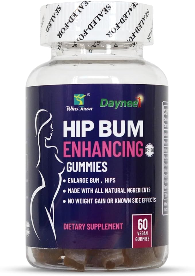 Hip Glute &amp Curve Support Gummies for Women Booty Multivitamins Supplements Support Muscle Tone &amp Feminine Silhouette 60 Count