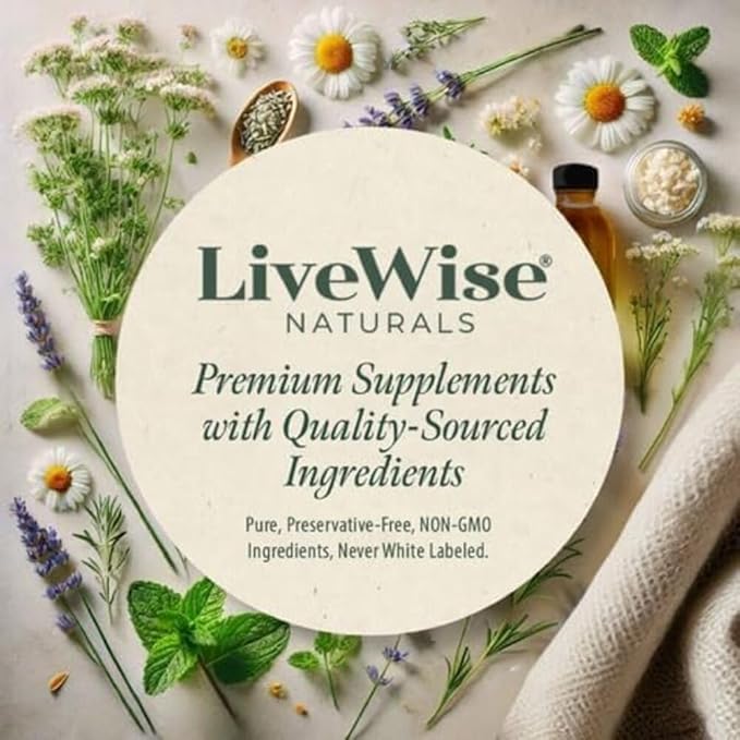 LiveWise Naturals DHA Omega 3 Drops for Kids - Vegan Liquid Omega 3 for Infants Toddlers &amp Children - Essential DHA Supplement for Baby Brain Eye &amp Immune Health