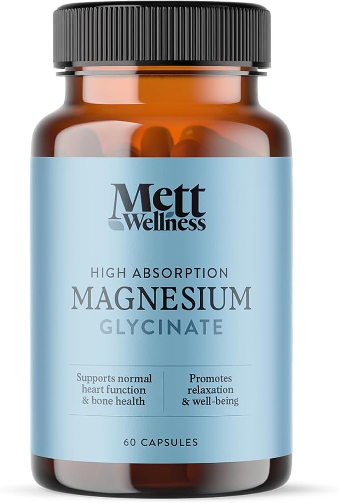 Magnesium Glycinate | 60 Capsules | Supports Relaxation Muscle &amp Nerve Function | Bone Heart &amp Digestive Wellness