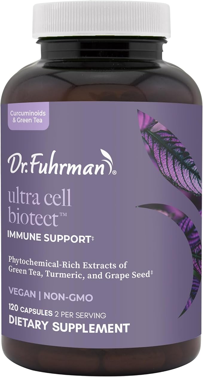 Ultra Cell Biotect- Powerful Antioxidant Support with Organic Turmeric Black Turmeric Green Tea Black Pepper and European Grape Seed for Optimal Health - 120 Capsules Physician Recommended