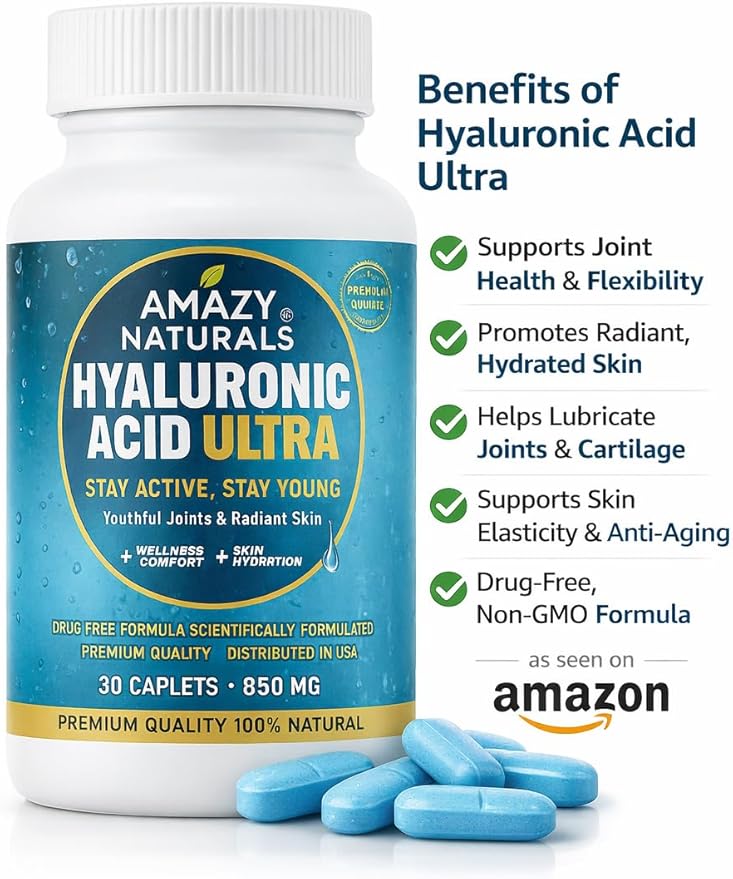 Hyaluronic Acid Ultra 850mg 30 Caplets Premium Joint and Skin Supplement