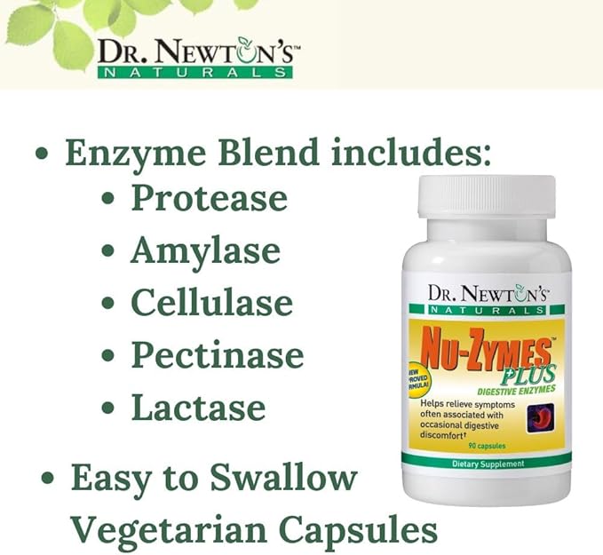 Dr. Newton's Naturals Nu-Zymes Plus Digestive Enzymes 90 Vegetarian Capsules