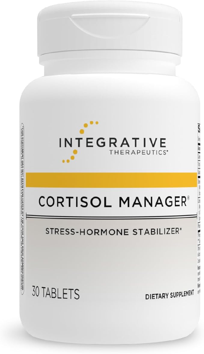 Integrative Therapeutics Cortisol Manager - Balance Cortisol &amp Support Relaxation for Restful Sleep* - Includes Ashwagandha &amp L-Theanine for Confidence with Less Stress* - 30 Tablets (15 Servi