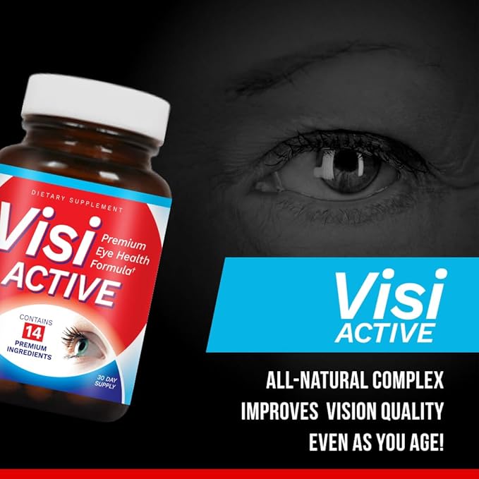 Vision Support Supplement - Eye Health Formula with L-Tartrate Resveratrol Blueberry Extract Vitamins A C D &amp 11 Ingredients for Vision Support - 60 Capsules/Bottle - 6 Pack