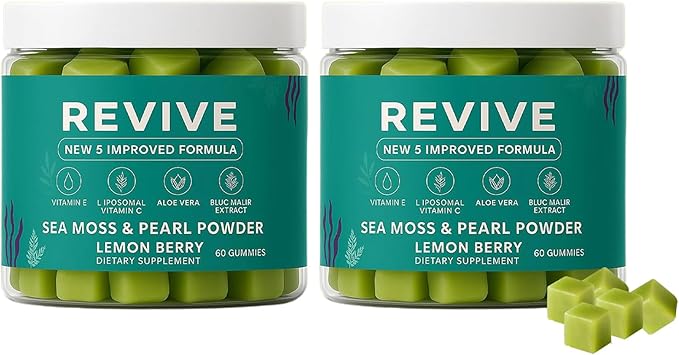Revive Hair Gummies Professional Revive Hair Gummies with Vitamin C Vitamin E Hair Growth for Women &amp Men - Sea Moss for Hair Loss (2)