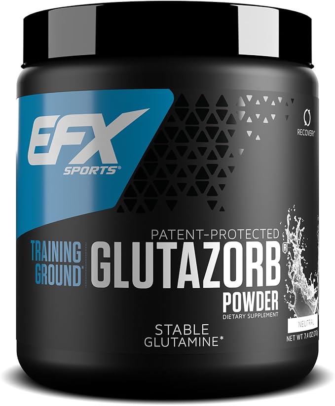 EFX Sports Training Ground Glutazorb Powder | Highly Concentrated pH Correct Glutamine Supplement | Digestion &amp Immune Support | 140 Servings (Unflavored)