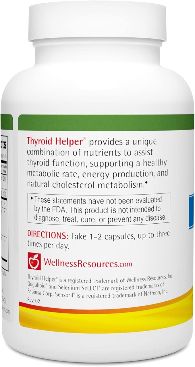 Thyroid Helper - Natural Supplement for Metabolism &amp Energy (90 Capsules)