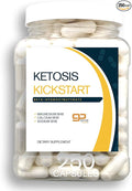 Ketosis Kickstart - 250 CT beta-hydroxybutyrate Salts for Ketogenic Diet in a Clear Square Grip Jar