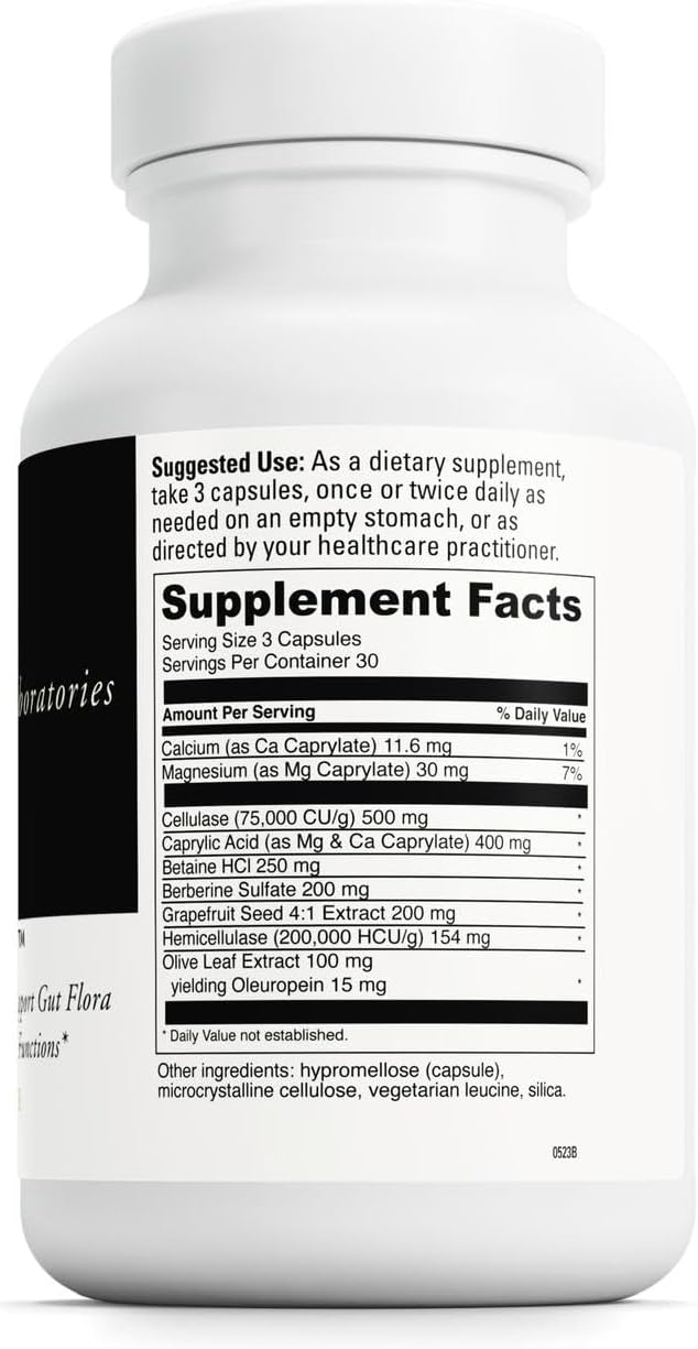 DAVINCI Labs Candid-Away - Digestive Gut Health Support Immune System Support with Digestive Enzymes Calcium Magnesium &amp More* - 90 Vegetarian Capsules (30 Servings)