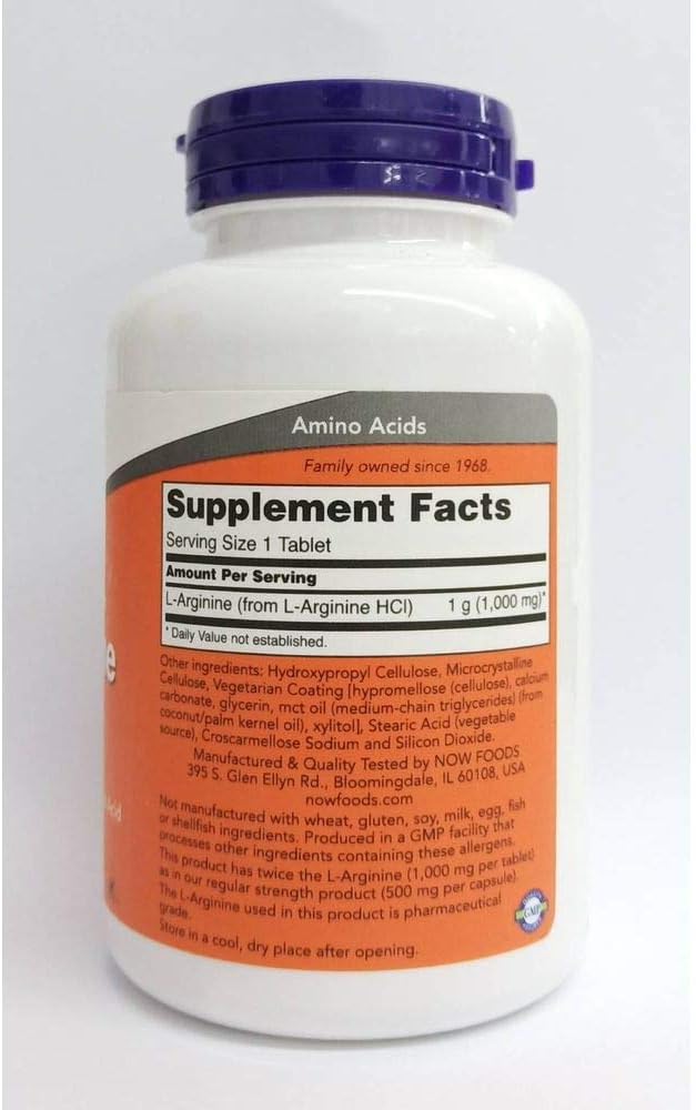 Now Foods L-Arginine 1000 mg - 120 Tabs 6 Pack